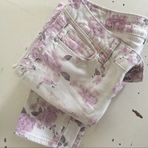 American Eagle Blush Floral Pants Size 2 Reg